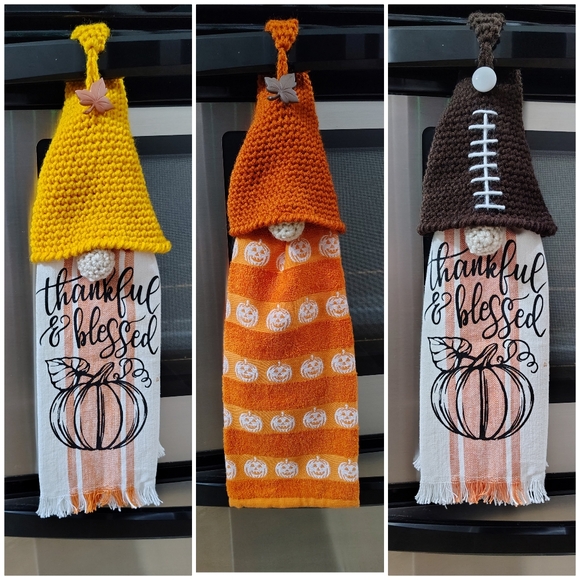 Hand Crafted Other - Handmade Crochet Gnome Fall Towel Topper